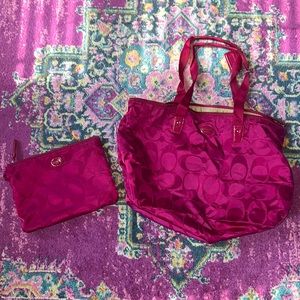 Coach duffle purse and smaller bag (2 in 1)